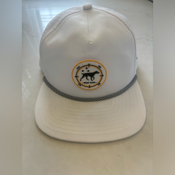 Woof Caps German Shorthaired Pointer GSP White Hat - Picture 1 of 3